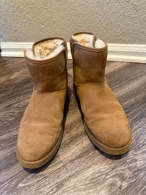 UGG Chestnut Suede Shearling Ankle Boots